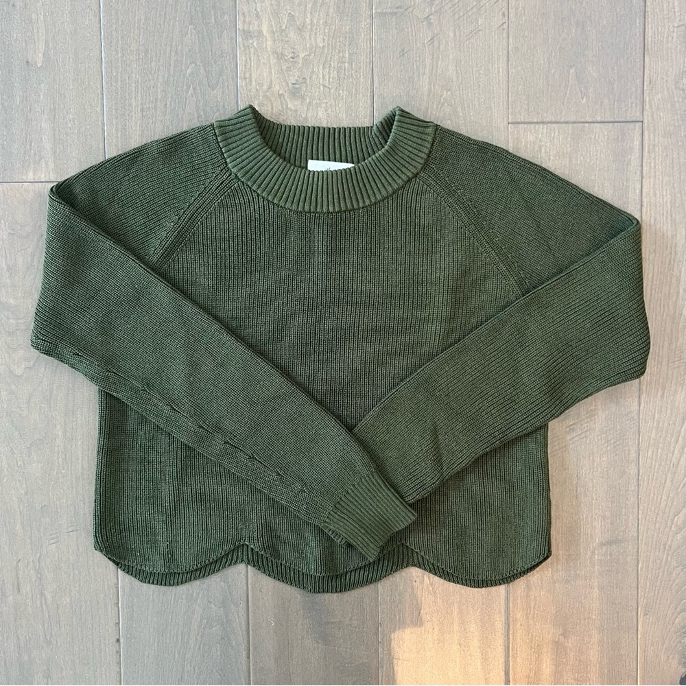 Aritzia Wilfred Sardou Sweater in Olive Green